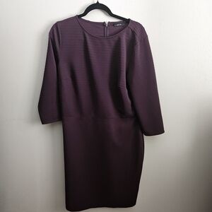 Apt. 9 Rich Plum Long Sleeve Dress